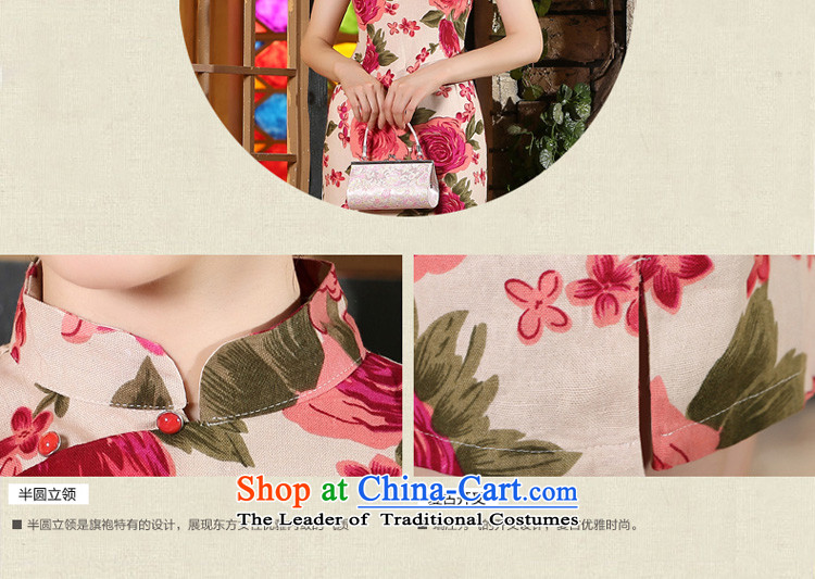 The pro-am new cheongsam dress 2015 summer day-to-day, Stylish retro short of improved cotton linen cheongsam dress short, 2XL Photo, prices, brand platters! The elections are supplied in the national character of distribution, so action, buy now enjoy more preferential! As soon as possible.