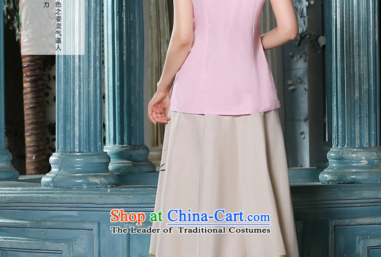 The pro-am qipao shirt new daily 2015 Summer improved stylish cotton linen cheongsam dress female Chinese Tang blouses +P0011 skirt S picture, prices, brand platters! The elections are supplied in the national character of distribution, so action, buy now enjoy more preferential! As soon as possible.