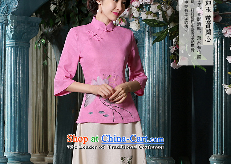 The pro-am new cotton linen clothes 2015 autumn and winter cheongsam with Tang Dynasty Chinese improved stylish everyday Dress Shirt +P0011 skirt S picture, prices, brand platters! The elections are supplied in the national character of distribution, so action, buy now enjoy more preferential! As soon as possible.