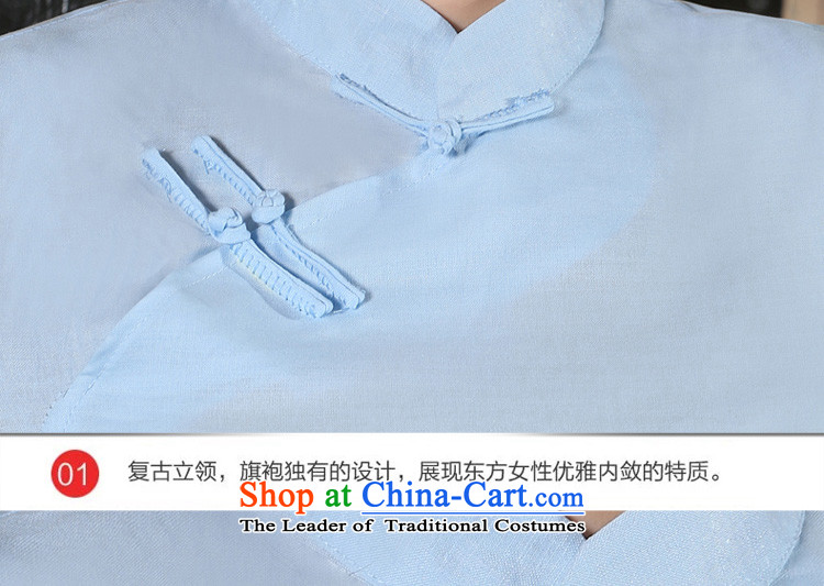 The pro-am new cheongsam shirt 2015 Fall/Winter Collections fashion Chinese retro improved Tang dynasty cotton Linen Dress Shirt +P0011 skirt S picture, prices, brand platters! The elections are supplied in the national character of distribution, so action, buy now enjoy more preferential! As soon as possible.