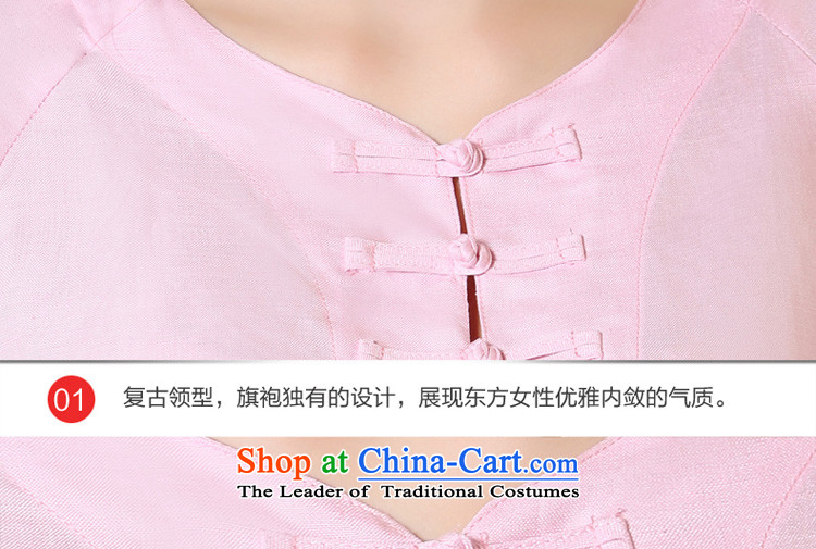 The pro-am New Clothes Summer qipao 2015 female improved stylish Chinese Tang dynasty daily cotton Linen Dress Shirt +P0011 skirt L picture, prices, brand platters! The elections are supplied in the national character of distribution, so action, buy now enjoy more preferential! As soon as possible.