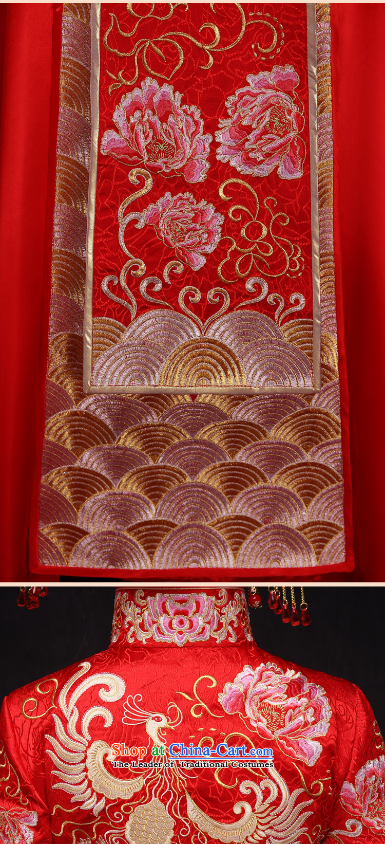 Sau Wo Saga Soo Wo Service Chinese Antique bride-soo Wo Service married women serving costume wedding gown bows long-sleeved red dragon and the use of women's dresses + a set of model with Head Ornaments M of pictures, prices, brand platters! The elections are supplied in the national character of distribution, so action, buy now enjoy more preferential! As soon as possible.