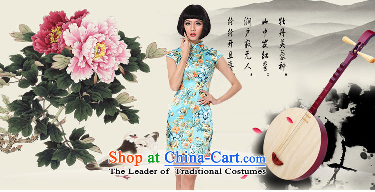  2015 new stylish qipao summer cotton cheongsam dress displayed Sau San dresses green L picture, prices, brand platters! The elections are supplied in the national character of distribution, so action, buy now enjoy more preferential! As soon as possible.
