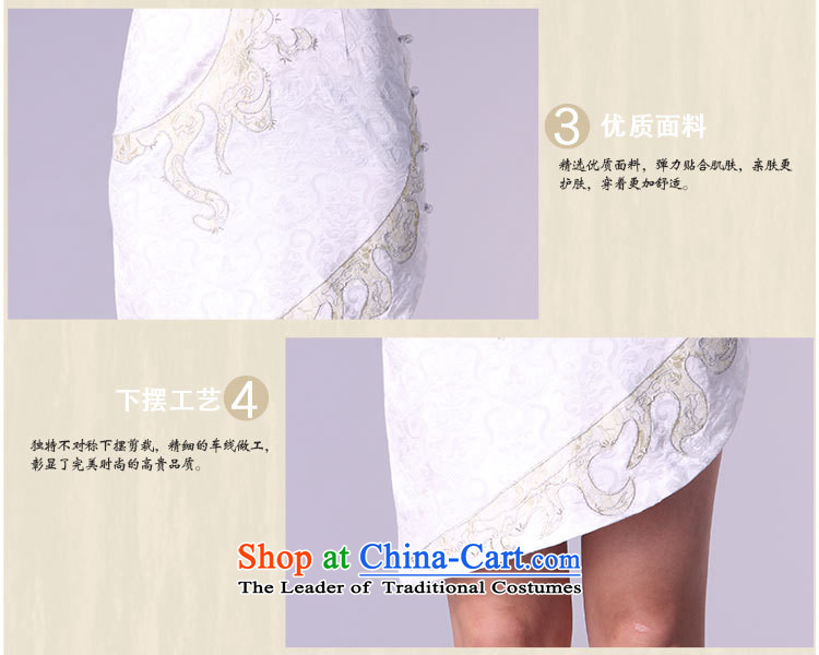The fall short of modern replacing a nail-ju qipao embroidered dress retro dresses women in white sleeves XL Photo, prices, brand platters! The elections are supplied in the national character of distribution, so action, buy now enjoy more preferential! As soon as possible.