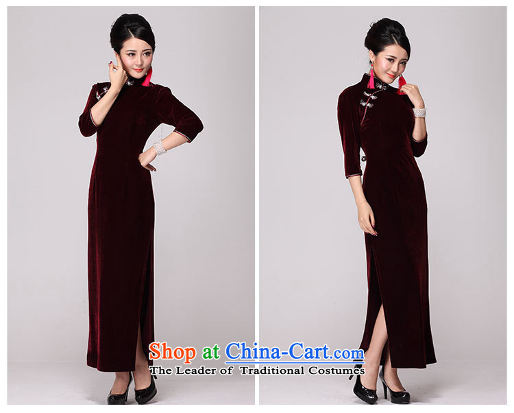 Load New Kim Choo-cashmere seven long-sleeved qipao high on the forklift truck Sau San evening dresses dresses in purple cuff XL Photo, prices, brand platters! The elections are supplied in the national character of distribution, so action, buy now enjoy more preferential! As soon as possible.