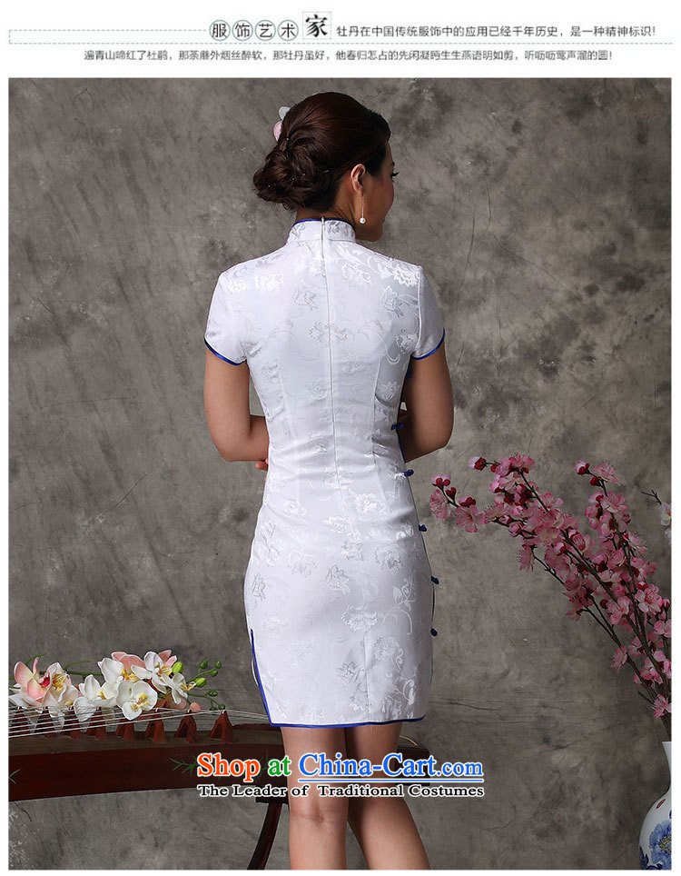 Qipao summer new Chinese qipao daily retro retro short stylish White XXL pictures, qipao price, brand platters! The elections are supplied in the national character of distribution, so action, buy now enjoy more preferential! As soon as possible.