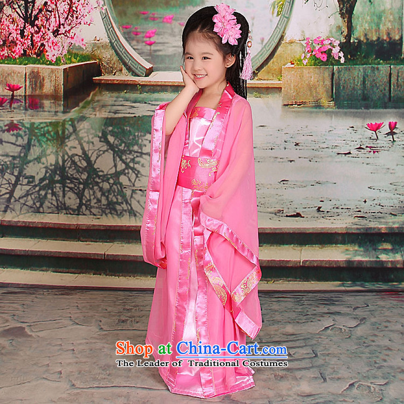Time Syrian sweet small prey Li ancient clothing Princess Gwi-loaded girls costumes and Tang dynasty Han-floor, 7 children's wear skirts pink 150cm tall fairies 145-155, recommended time Syrian shopping on the Internet has been pressed.