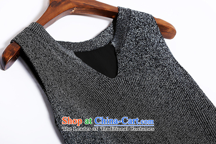 The European site Couture fashion new summer sleeveless Europe, female V-neck shirt gray M picture, prices, brand platters! The elections are supplied in the national character of distribution, so action, buy now enjoy more preferential! As soon as possible.