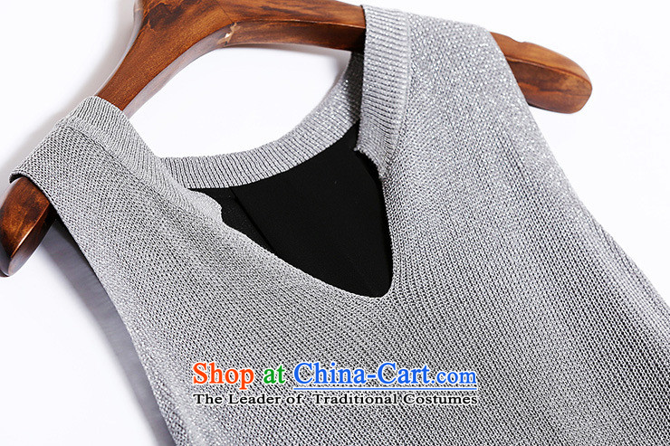 The European site Couture fashion new summer sleeveless Europe, female V-neck shirt gray M picture, prices, brand platters! The elections are supplied in the national character of distribution, so action, buy now enjoy more preferential! As soon as possible.