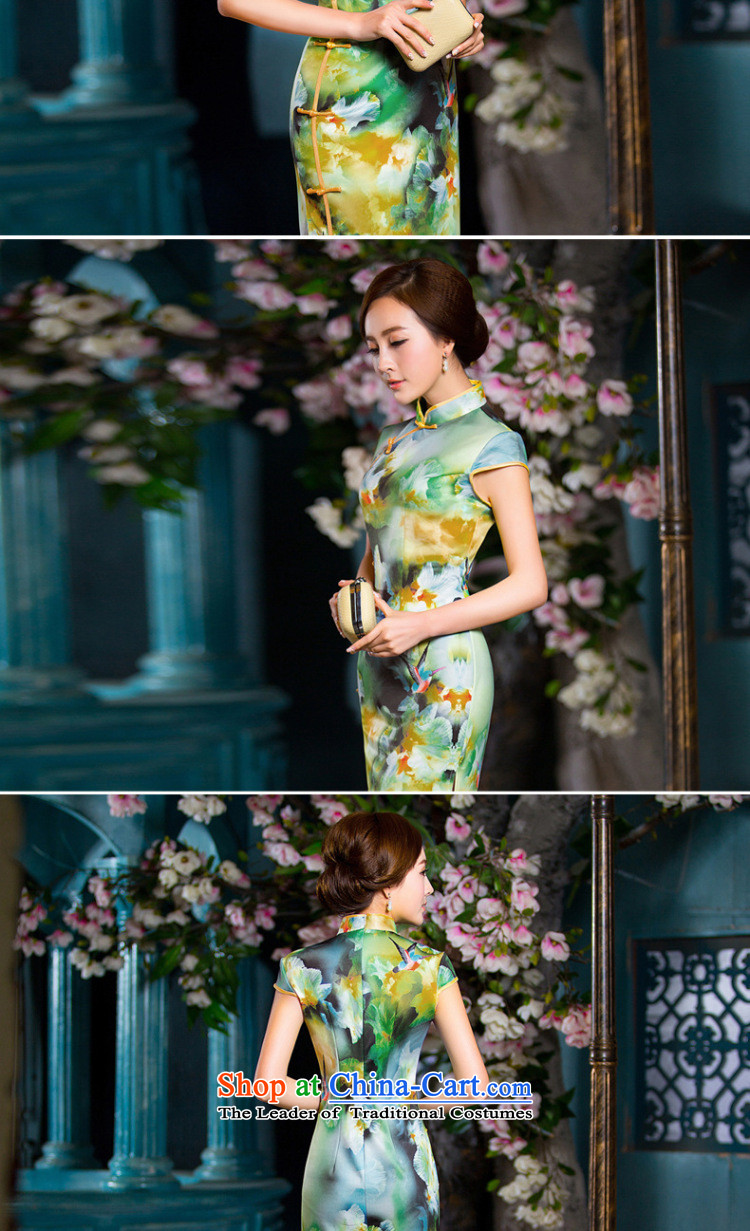 It long retro elegant qipao thin graphics Chinese collar crescent improved long-sleeved cheongsam dress Figure 2XL color pictures, prices, brand platters! The elections are supplied in the national character of distribution, so action, buy now enjoy more preferential! As soon as possible.