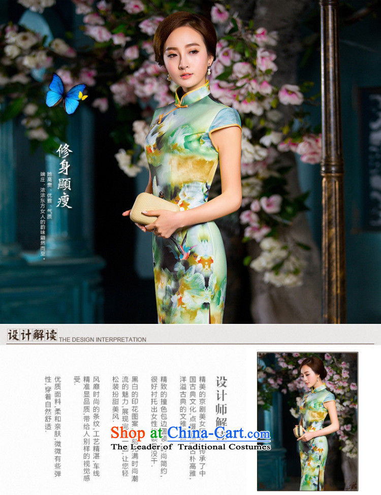 Find Sophie long retro elegant qipao thin graphics Chinese collar crescent improved long-sleeved cheongsam dress Figure 2XL color pictures, prices, brand platters! The elections are supplied in the national character of distribution, so action, buy now enjoy more preferential! As soon as possible.