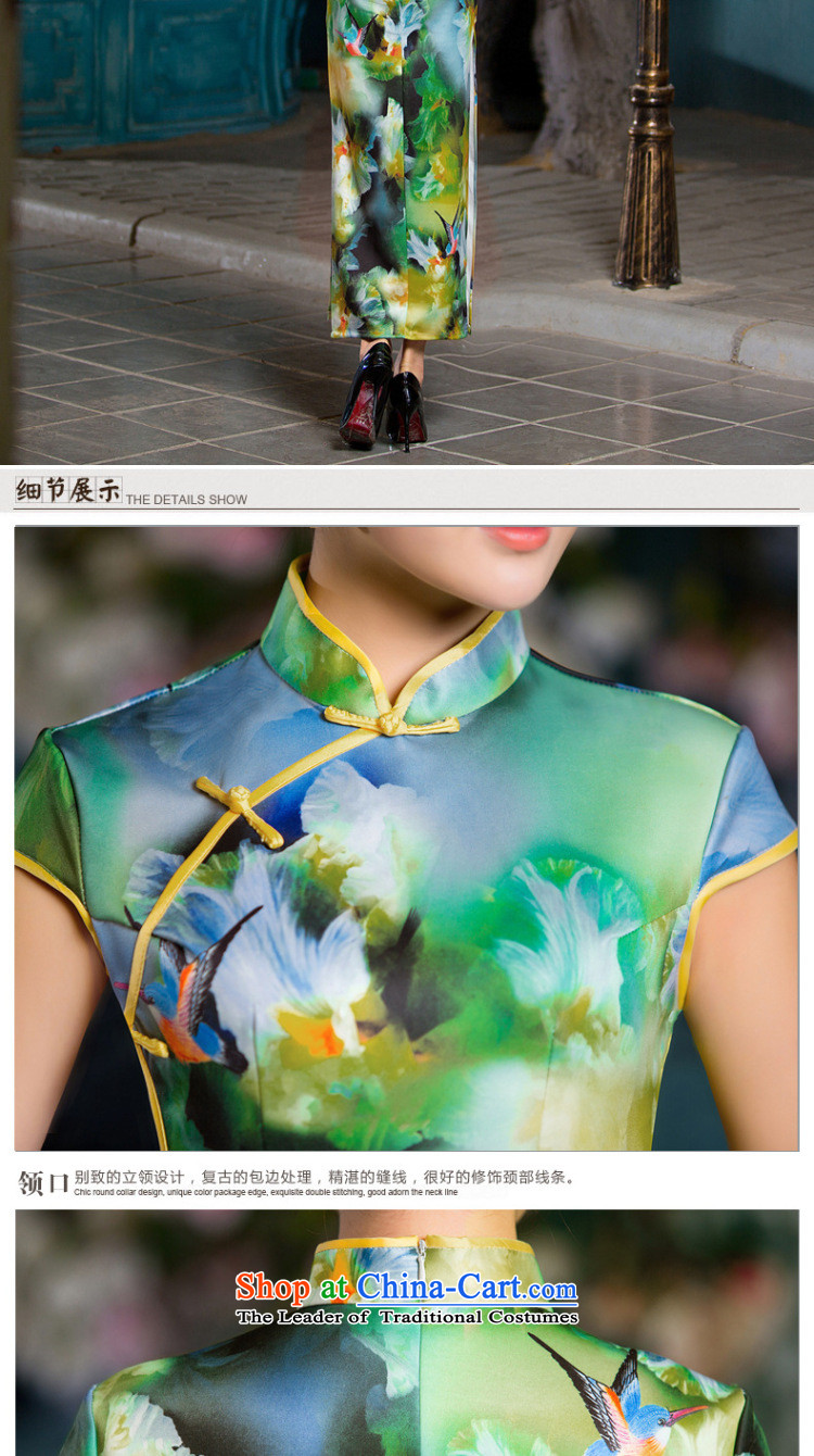Find Sophie long retro elegant qipao thin graphics Chinese collar crescent improved long-sleeved cheongsam dress Figure 2XL color pictures, prices, brand platters! The elections are supplied in the national character of distribution, so action, buy now enjoy more preferential! As soon as possible.