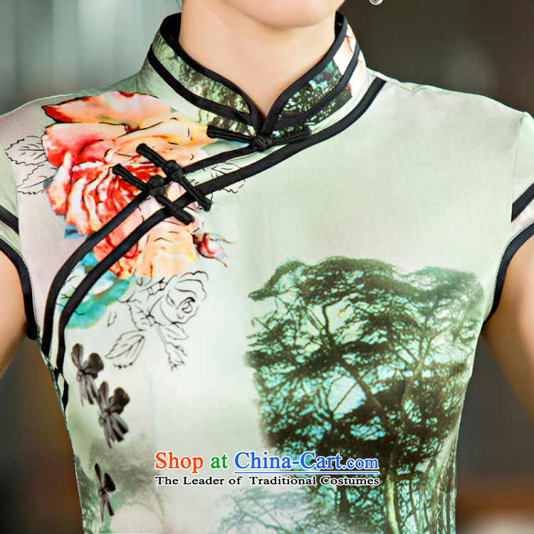 Find the new Silk Cheongsam Sophie improved version of fashion ladies dress retro-clip short Chinese cheongsam dress figure color L picture, prices, brand platters! The elections are supplied in the national character of distribution, so action, buy now enjoy more preferential! As soon as possible.