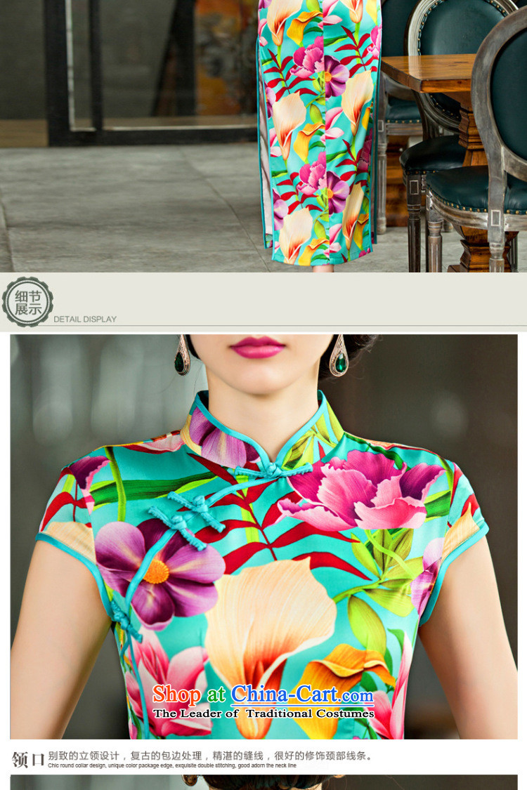 Take the new figure female Silk Cheongsam Chinese improved long collar temperament cheongsam dress qipao ladies Sau San Figure Color L picture, prices, brand platters! The elections are supplied in the national character of distribution, so action, buy now enjoy more preferential! As soon as possible.