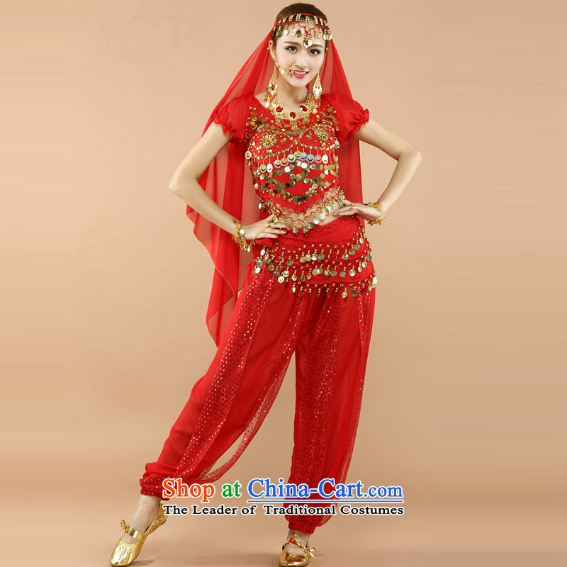 Energy Tifi Li Indian dance wearing 2015 new adult belly dance show Red 7 piece set services, energy tifi (mod) has been pressed, fil shopping on the Internet