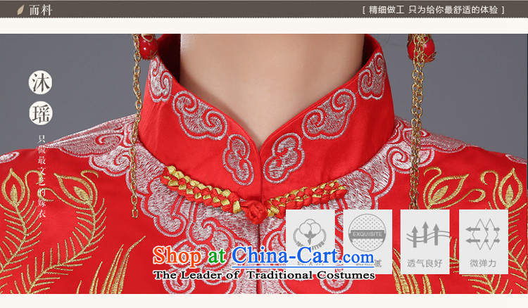 Bathing in the marriage solemnisation Sau Wo Yiu-Chinese dragon use red dress bride bows Tang Dynasty to the wedding dress marriage qipao Sau San autumn and winter larger embroidery on his breast Primary Five well red L - chest 92cm picture, prices, brand platters! The elections are supplied in the national character of distribution, so action, buy now enjoy more preferential! As soon as possible.