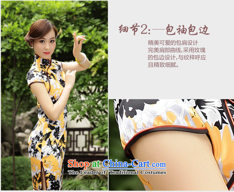 The Wu female red 2015 New Silk Cheongsam dress summer binding system in Sau San Long Short-sleeved blouses and daily dresses D spend long detained XXL picture, prices, brand platters! The elections are supplied in the national character of distribution, so action, buy now enjoy more preferential! As soon as possible.