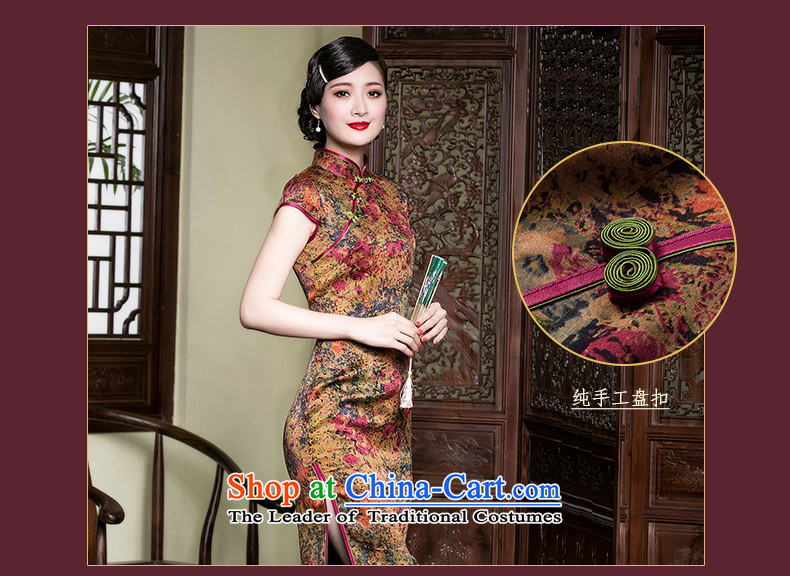 Seal of retro traditional, incense cloud yarn short of Qipao saika silk retro aristocratic improved Chinese dress photo color pictures, prices, XXXL brand platters! The elections are supplied in the national character of distribution, so action, buy now enjoy more preferential! As soon as possible.