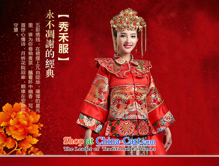 The new bride-soo 2015 Wo Service larger toasting champagne Chinese antique dresses Soo Kimono clothes gets married and the dragon and the use of the southern service yi pregnant women dress cheongsam dress high-end red clothes Head Ornaments XXXL + picture, prices, brand platters! The elections are supplied in the national character of distribution, so action, buy now enjoy more preferential! As soon as possible.