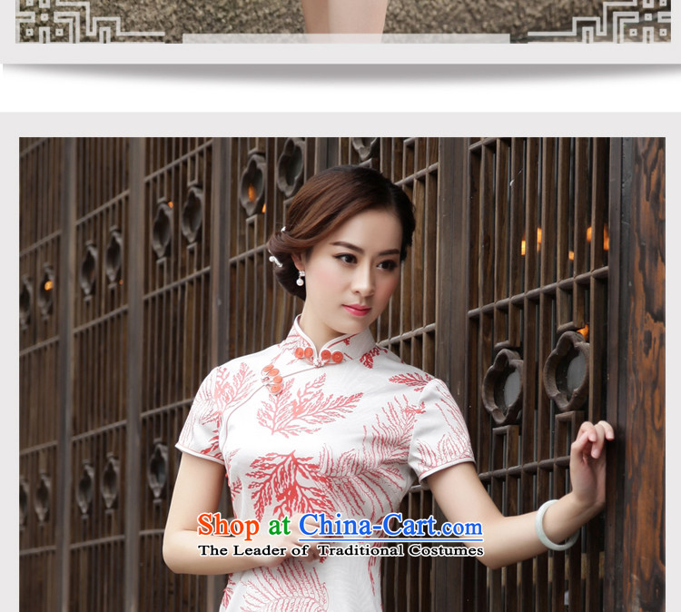 The Wu female red 2015 new heavyweight silk cheongsam dress in the summer of women's daily Sau San dresses B) collar XL Photo, prices, brand platters! The elections are supplied in the national character of distribution, so action, buy now enjoy more preferential! As soon as possible.