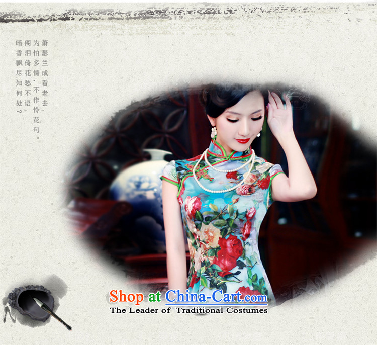 After a day of wind Silk Cheongsam spring and summer 2015 new stamp herbs extract retro elegant qipao 5440 5440 suit L picture, prices, brand platters! The elections are supplied in the national character of distribution, so action, buy now enjoy more preferential! As soon as possible.