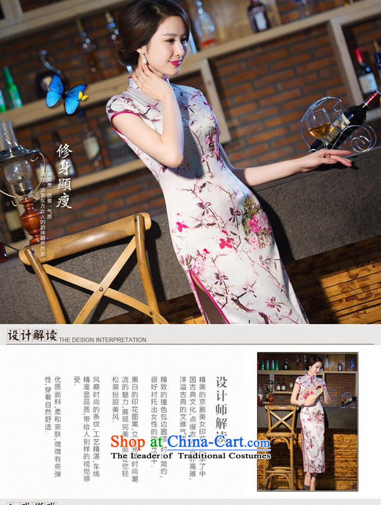 2015 Spring/Summer Load New Silk Cheongsam retro long silk dresses temperament dress clothes picture color S picture, prices, brand platters! The elections are supplied in the national character of distribution, so action, buy now enjoy more preferential! As soon as possible.