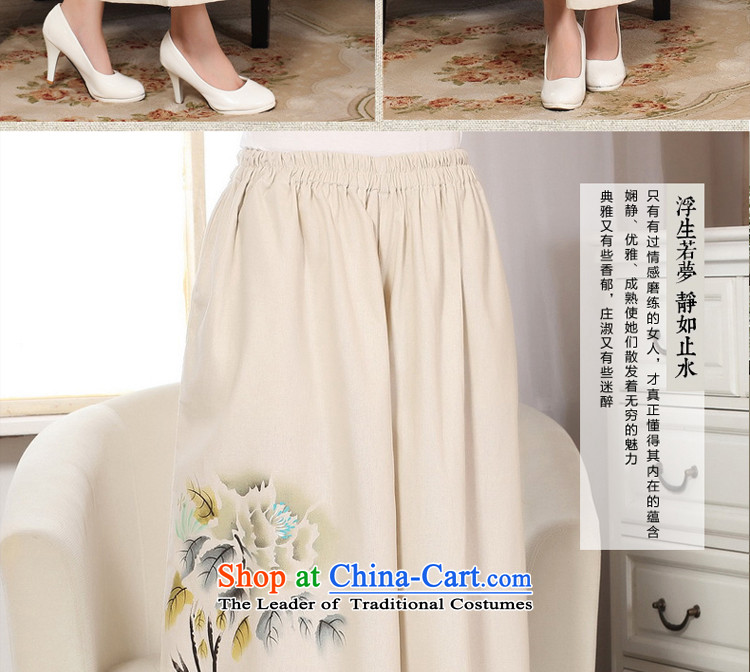 The pro-am new daily improved cotton linen retro arts loose national Bong-wide-legged pants 9 Skort trousers female pants wide-legged pants L picture, prices, brand platters! The elections are supplied in the national character of distribution, so action, buy now enjoy more preferential! As soon as possible.