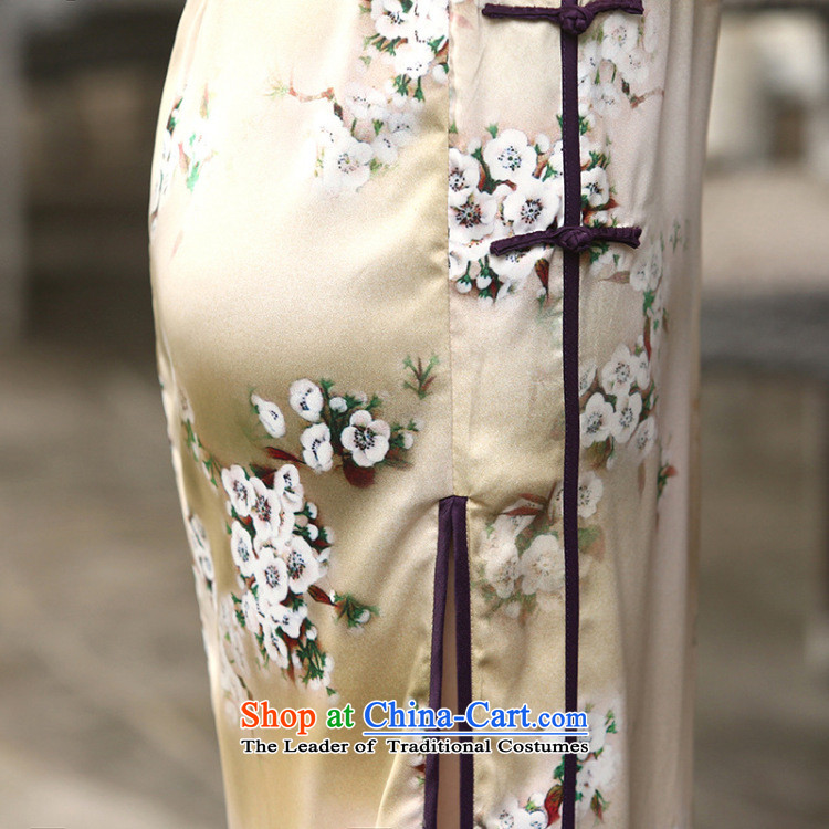 Find the new daily retro Sophie improved Chinese collar silk dresses tray clip Sau San long double qipao flower remain  L picture, prices, brand platters! The elections are supplied in the national character of distribution, so action, buy now enjoy more preferential! As soon as possible.