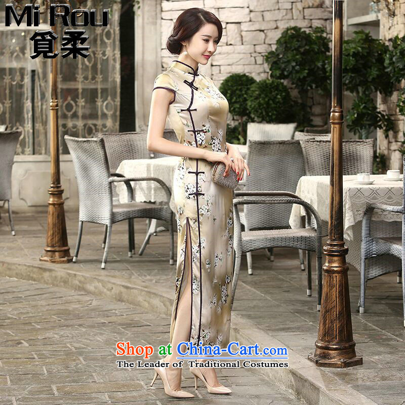 Find the new daily retro Sophie improved Chinese collar silk dresses tray clip Sau San long double qipao spend  find Sophie, L, , , , left shopping on the Internet