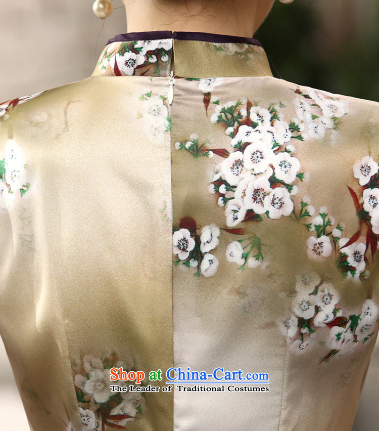 Take the new daily retro figure improved Chinese collar silk dresses tray clip Sau San long double qipao flower remain 2XL Photo, prices, brand platters! The elections are supplied in the national character of distribution, so action, buy now enjoy more preferential! As soon as possible.