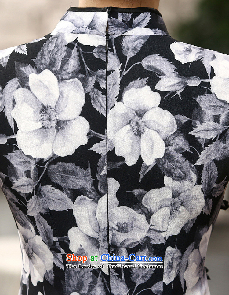 Floral CHINESE CHEONGSAM collar new daily retro silk dresses improved long-Sau San qipao cloud pictures display, the price and the M brand platters! The elections are supplied in the national character of distribution, so action, buy now enjoy more preferential! As soon as possible.