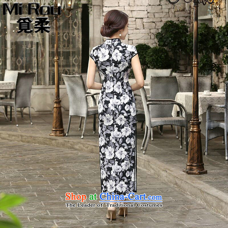 Find Sophie CHINESE CHEONGSAM collar new daily retro silk dresses improved long-Sau San cloud display  S, identified qipao Sophie , , , shopping on the Internet