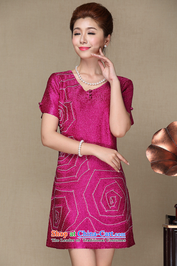 Tang Dynasty continental plate flower stylish creases Silk Cheongsam mother boards dresses happy wedding services red XXXL picture, prices, brand platters! The elections are supplied in the national character of distribution, so action, buy now enjoy more preferential! As soon as possible.