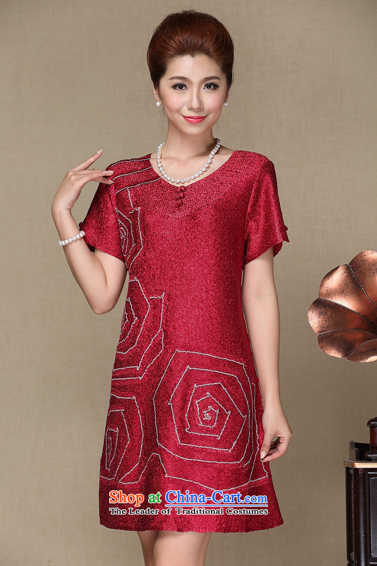 Tang Dynasty continental plate flower stylish creases Silk Cheongsam mother boards dresses happy wedding services red XXXL picture, prices, brand platters! The elections are supplied in the national character of distribution, so action, buy now enjoy more preferential! As soon as possible.