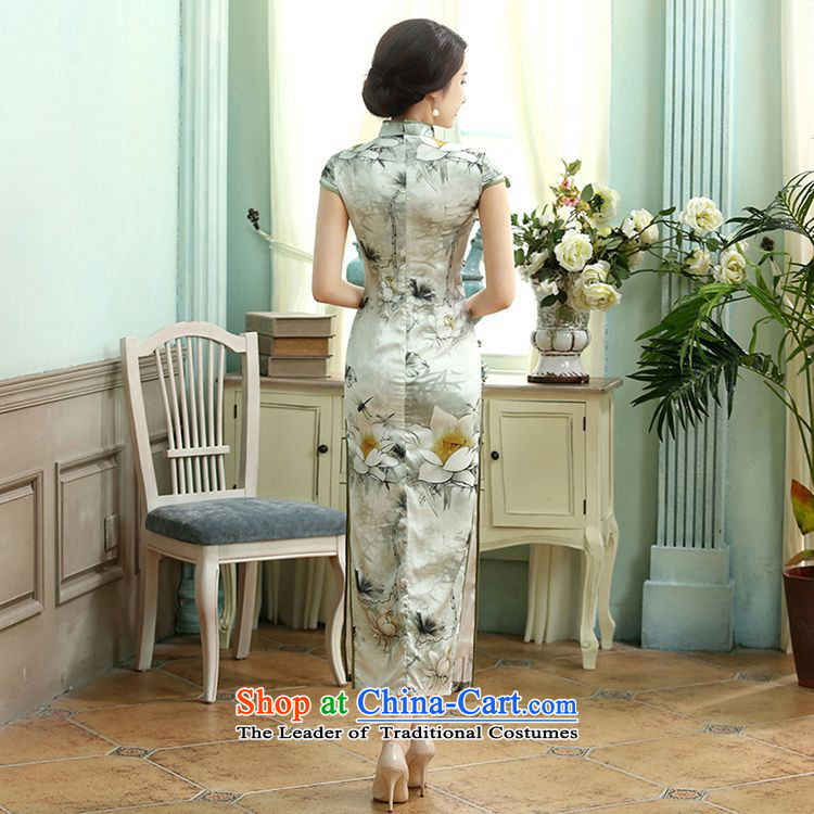 In accordance with the fuser summer trendy new of daily retro silk dresses short-sleeved long double TANG Sau San replacing cheongsam dress Lgd/c0013# -A card whose XL Photo, prices, brand platters! The elections are supplied in the national character of distribution, so action, buy now enjoy more preferential! As soon as possible.