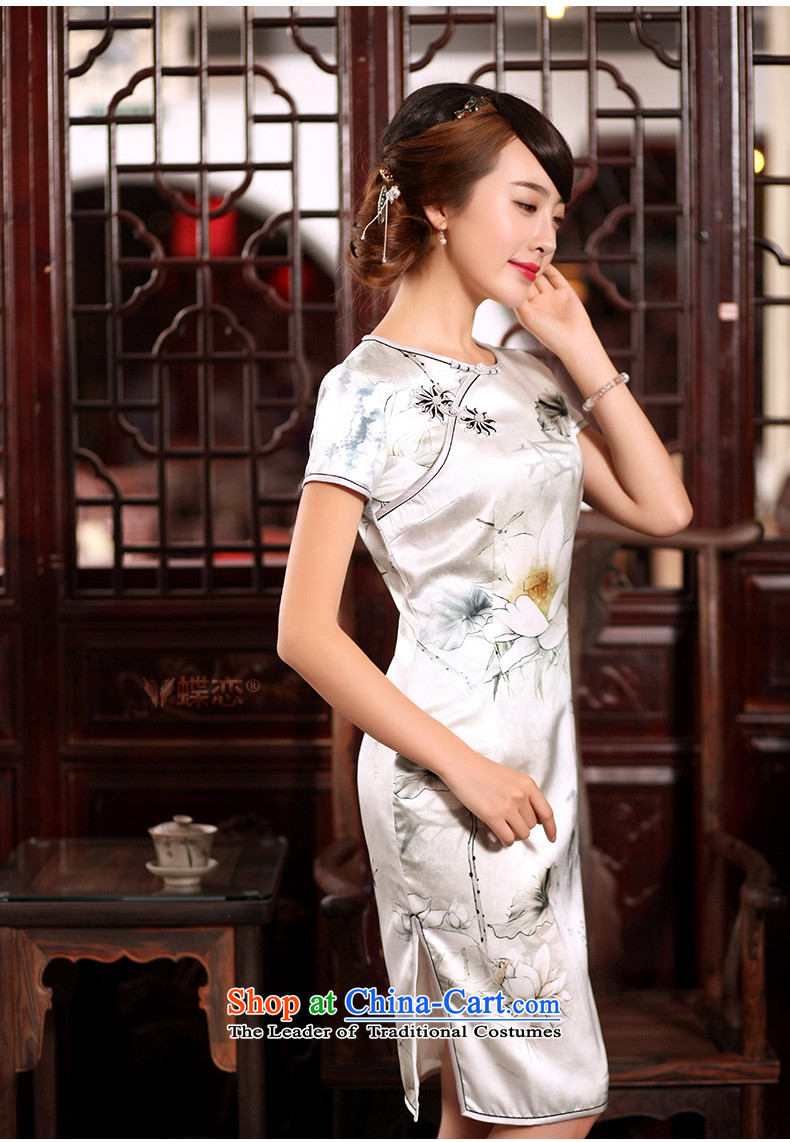 The Butterfly Lovers 2015 Summer New China wind stamp silk cheongsam dress retro improved round-neck collar qipao figure - 15 days pre-sale prices, pictures, XL brand platters! The elections are supplied in the national character of distribution, so action, buy now enjoy more preferential! As soon as possible.
