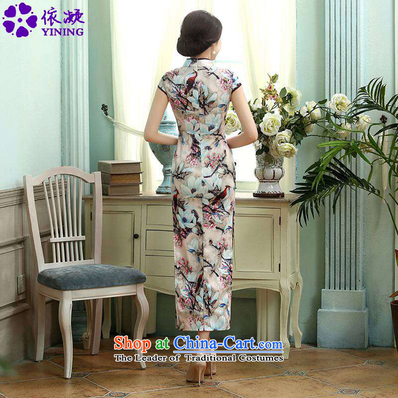In accordance with the fuser new women's day-to-day Chinese Antique Silk Dresses short-sleeved Sau San Tong load long qipao LGD/C0015# figure S, in accordance with the fuser has been pressed shopping on the Internet