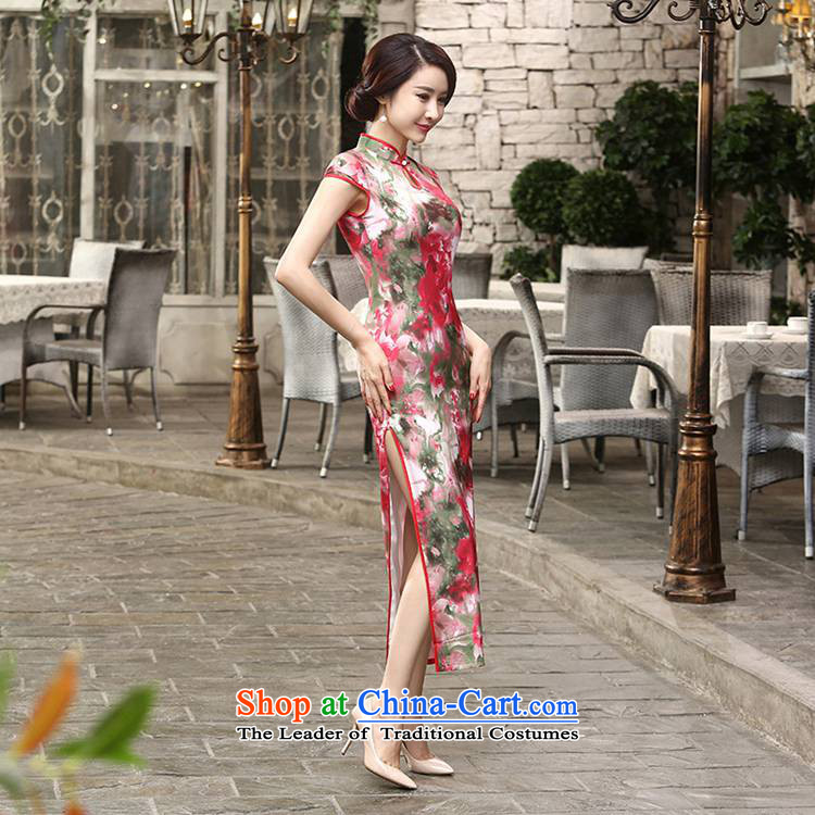 In accordance with the love in a trendy new for women daily retro silk dresses short-sleeved long double qipao Sau San LGD/C0016# figure S picture, prices, brand platters! The elections are supplied in the national character of distribution, so action, buy now enjoy more preferential! As soon as possible.