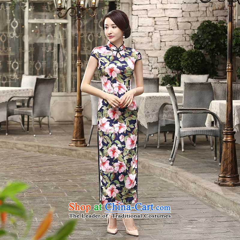 In accordance with the fuser trendy new for women daily retro silk dresses short-sleeved long double TANG Sau San replacing cheongsam dress LGD/C0018# figure M picture, prices, brand platters! The elections are supplied in the national character of distribution, so action, buy now enjoy more preferential! As soon as possible.