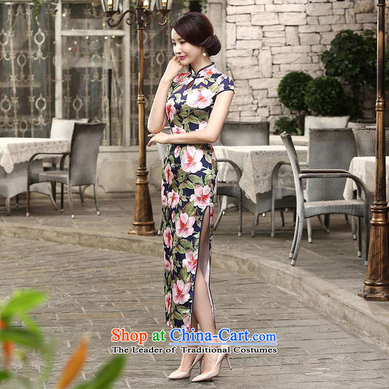 In accordance with the fuser trendy new for women daily retro silk dresses short-sleeved long double TANG Sau San replacing cheongsam dress LGD/C0018# figure M picture, prices, brand platters! The elections are supplied in the national character of distribution, so action, buy now enjoy more preferential! As soon as possible.