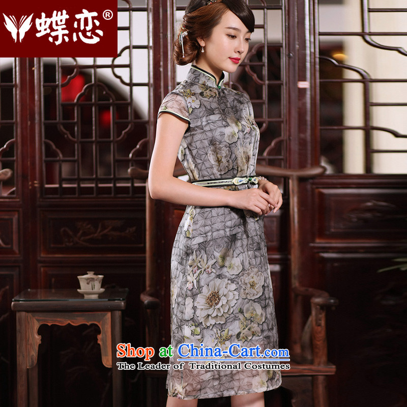 The Butterfly Lovers 2015 Summer New China wind silk dresses retro improved qipao figure S, Butterfly Lovers , , , shopping on the Internet