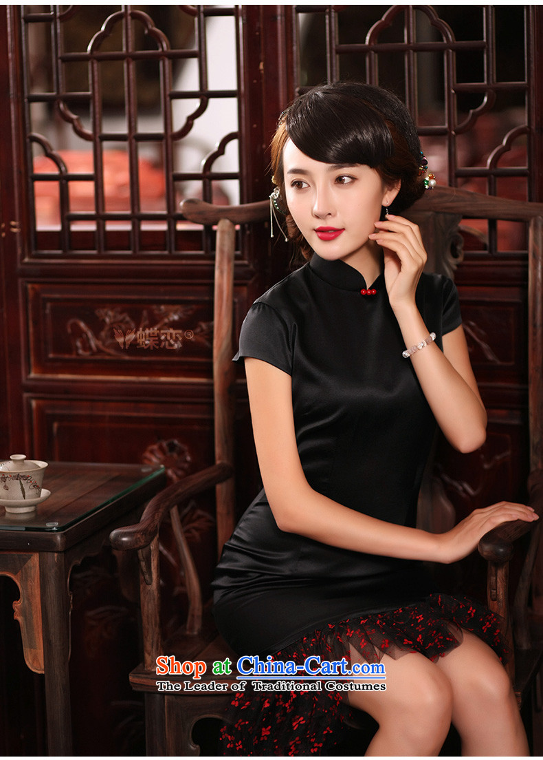 The Butterfly Lovers 2015 Summer new improved stylish stitching cheongsam dress package and Silk Dresses Sau San Black XL Photo, prices, brand platters! The elections are supplied in the national character of distribution, so action, buy now enjoy more preferential! As soon as possible.