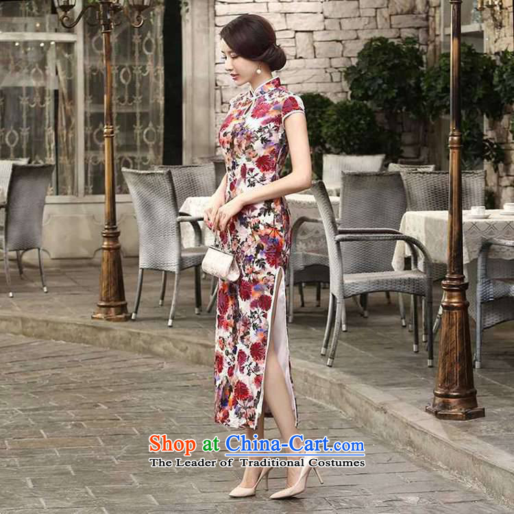 In accordance with the love in a trendy new for women collar tray clip stained Sau San Long Short-sleeved flag Tang dynasty cheongsam dress Sau San LGD/T0004# RED M picture, prices, brand platters! The elections are supplied in the national character of distribution, so action, buy now enjoy more preferential! As soon as possible.