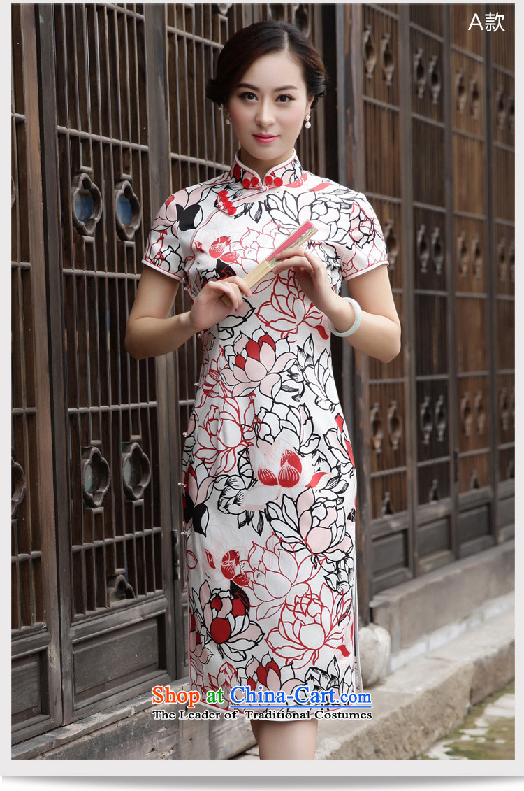 The Wu Female Red Spring and Autumn 2015 New Silk Cheongsam dress in long-to-day, Sau San dress dresses 39643A101 XL Photo, prices, brand platters! The elections are supplied in the national character of distribution, so action, buy now enjoy more preferential! As soon as possible.