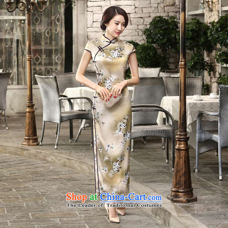 The Bill was a trendy new of Chinese women's improved collar is pressed to stamp short-sleeved long skirt LGD/C0013# qipao Sau San -A card whose S picture, prices, brand platters! The elections are supplied in the national character of distribution, so action, buy now enjoy more preferential! As soon as possible.