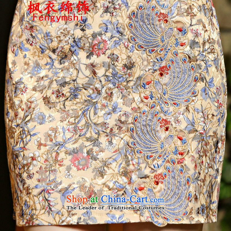Maple Yi Min International 2015 new lace cheongsam dress daily Sau San video thin dresses short qipao 9018#NC321 suit. S, Maple Yi Min Ornaments , , , shopping on the Internet