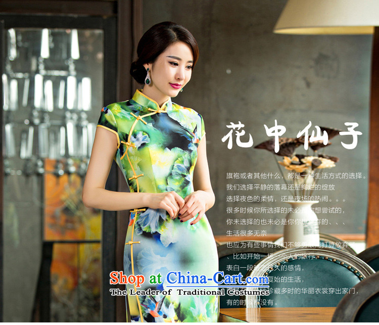 The first Hong Kong New 歆 daily improved cheongsam dress autumn replacing cheongsam dress qipao gown Qipao Length elegant QD 221 green 2XL Photo, prices, brand platters! The elections are supplied in the national character of distribution, so action, buy now enjoy more preferential! As soon as possible.