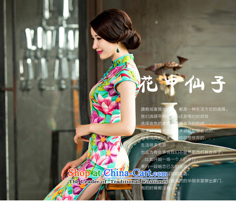 The ink to Yui 2015 歆 new cheongsam summer short-sleeved dresses, day-to-day long thin cheongsam dress Sau San Graphics Improvement stylish QD 246  2XL pictures, price suit, brand platters! The elections are supplied in the national character of distribution, so action, buy now enjoy more preferential! As soon as possible.