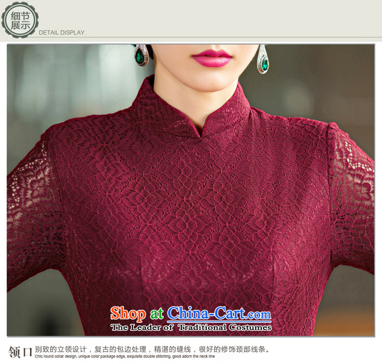 Ink from Tung qipao 歆 2015 improved retro style cheongsam dress autumn long qipao lace cheongsam dress suit QD 248 deep red M picture, prices, brand platters! The elections are supplied in the national character of distribution, so action, buy now enjoy more preferential! As soon as possible.