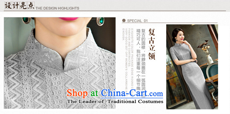The ink on the day-to -day 2015 歆 Pui long qipao improved lace retro cheongsam dress the new summer cheongsam dress dresses QD 247 Light Gray 2XL Photo, prices, brand platters! The elections are supplied in the national character of distribution, so action, buy now enjoy more preferential! As soon as possible.